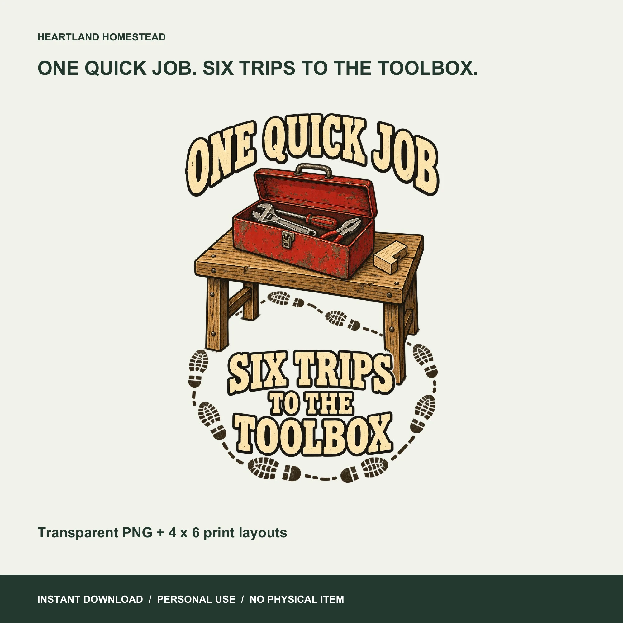 One Quick Job. Six Trips to the Toolbox. download preview