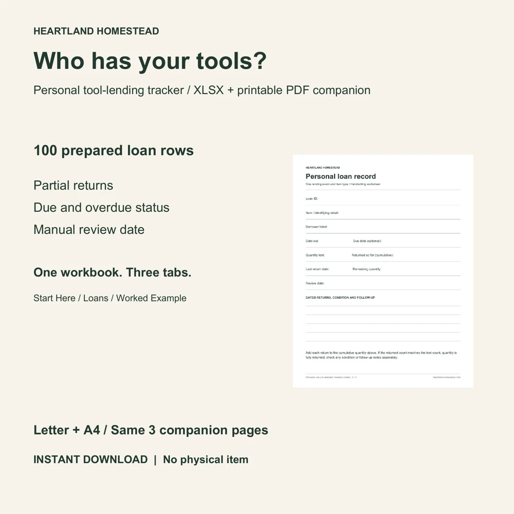 Personal Tool-Lending Tracker download preview