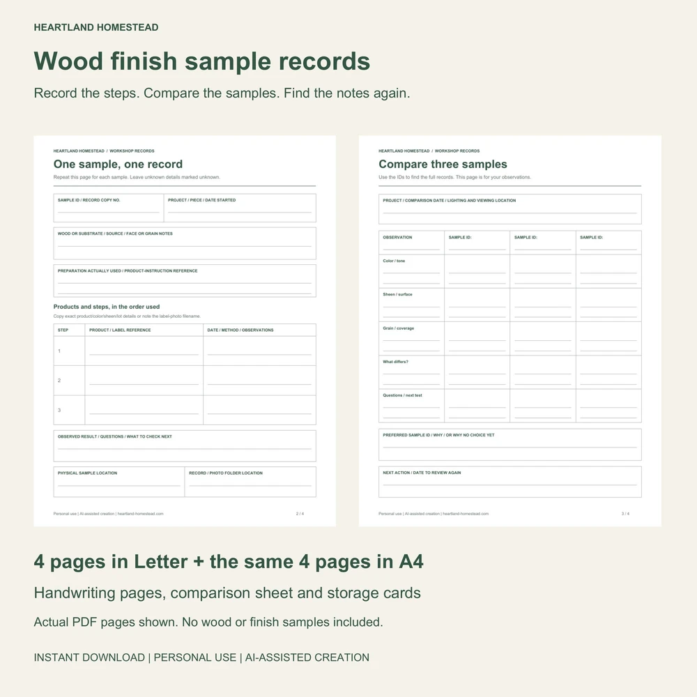 Wood Finish Sample Records download preview