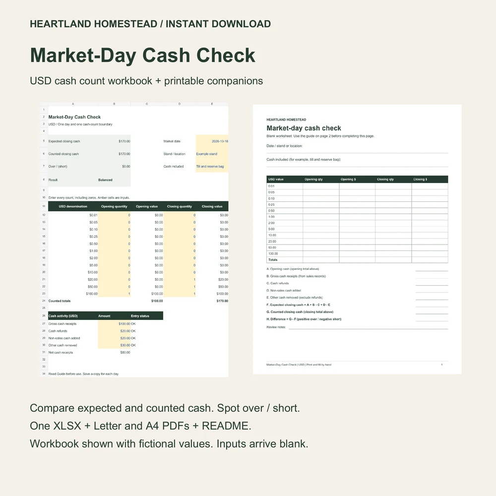 Market-Day Cash Check download preview