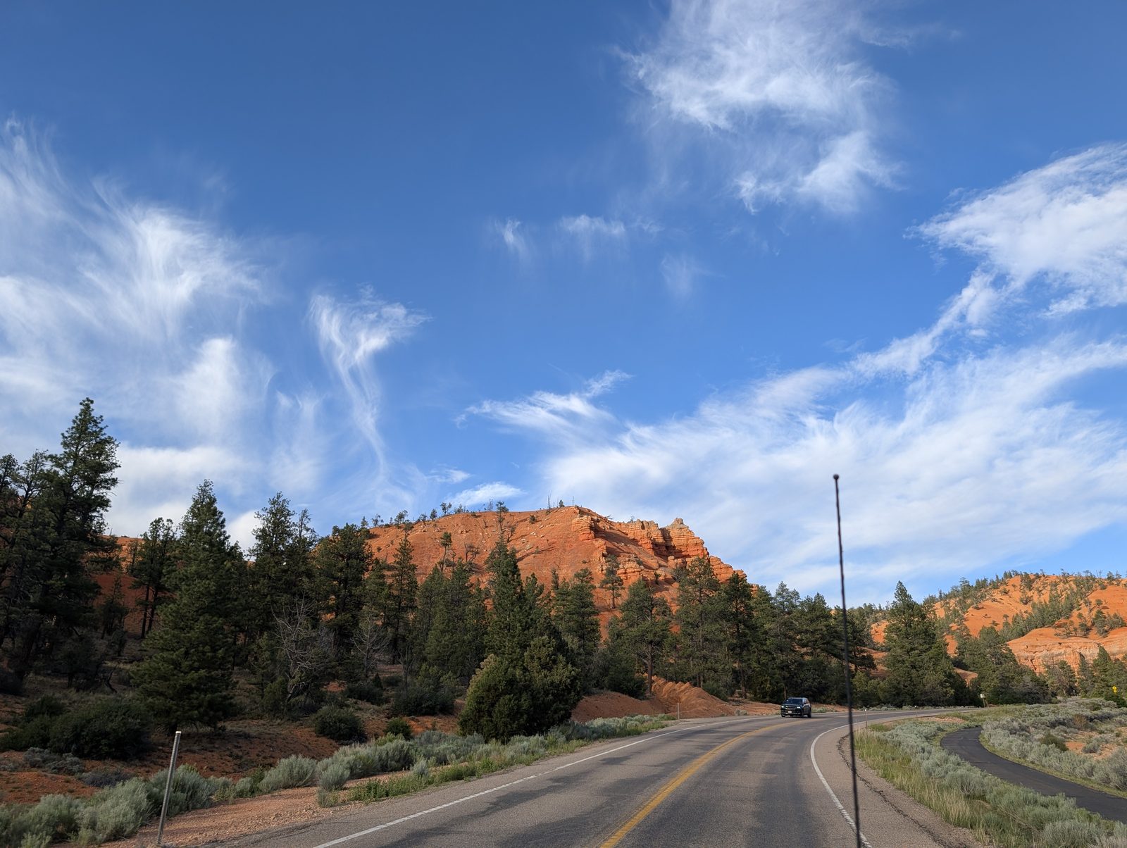 Red rock cliffs of Red Canyon, southern Utah